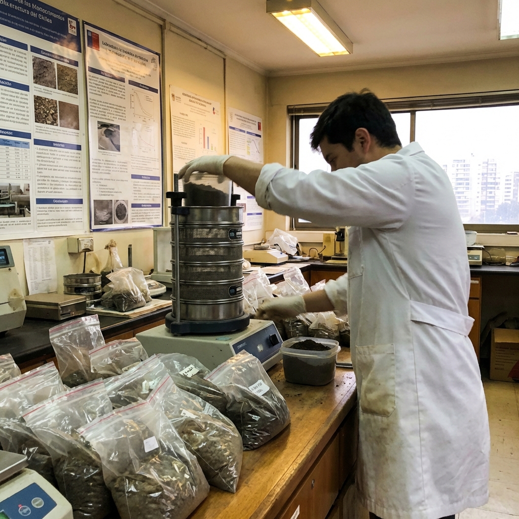 Análisis Granulométrico - Servicio de laboratorio ESUAMA Antofagasta